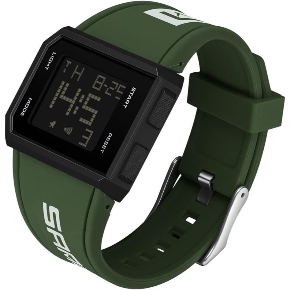 Men's Multi-Functional Square Sports Glow Waterproof Simple Digital Watch